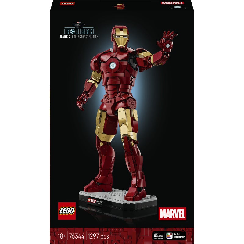 LEGO Marvel Iron Man Mark 3 Collectors’ Edition 76344 Building Toy Set (1297 Pieces) - Image 2